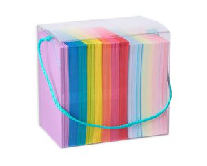 Rainbow Blank SIngle Panel Cards and Colored Envelopes, 200-Count