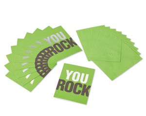 Green Thank You Cards and Green Envelopes, 10-Count