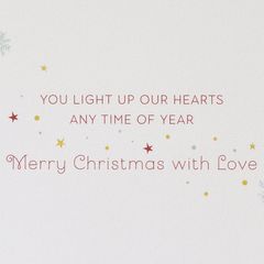 Light Up Our Hearts Christmas Card for Son