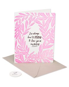 proud you're my mom mother's day card