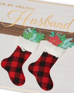 Stockings Christmas Card for Husband 