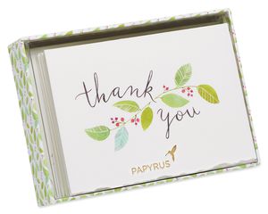 Floral Vine Boxed Thank You Cards and Envelopes, 8-Count