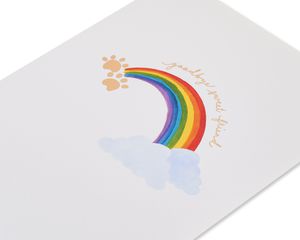 Rainbow Pet Sympathy Greeting Card 