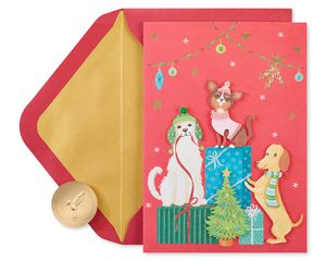 Tis The Season Handmade Dogs Christmas Boxed Cards, 8-Count