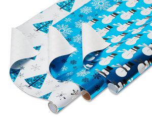 blue foil wrapping paper