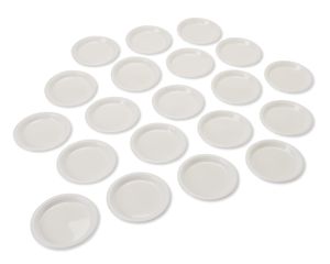white plastic dessert plates 20 ct