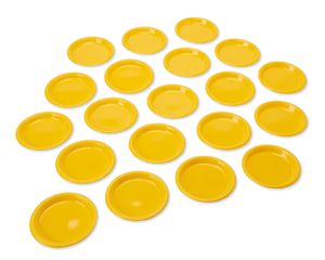yellow plastic dessert plates 20 ct