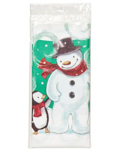 frosty friends plastic tablecover 54in x 102in