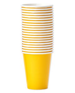 yellow paper cups 20 ct