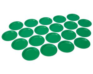 festive green dessert round plate 20 ct