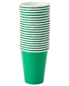 festive green paper cups 20 ct