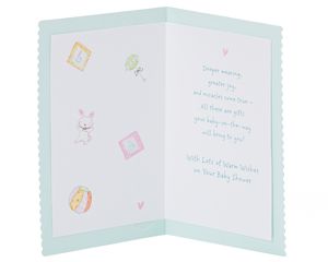 warm wishes baby shower card with foil