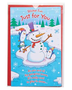 snowman christmas card