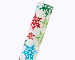 colorful snowflakes christmas wrapping paper