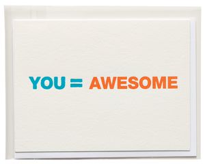 you = awesome thank you card