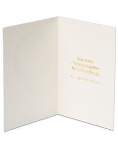 funny sunny-side up wedding card
