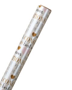 blissful wedding lettering wrapping paper