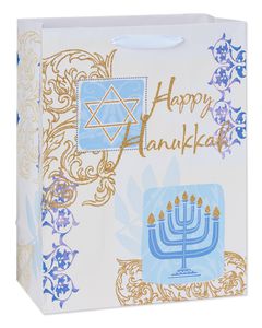 medium happy hanukkah gift bag