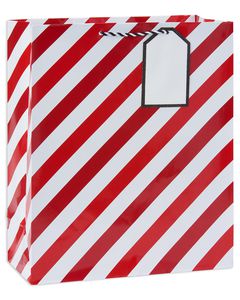 large red stripes christmas gift bag