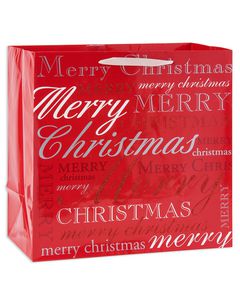 large christmas lettering gift bag