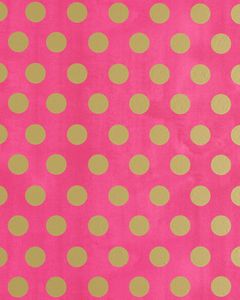 pink and gold dots wrapping paper