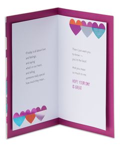 heart's day valentine's day card