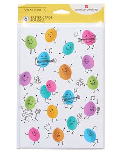 colorful eggs easter card, 6-count