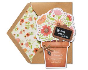 grown with love mother's day card