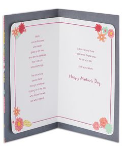 floral mother's day card