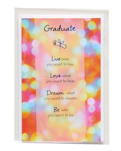 live love dream be graduation card