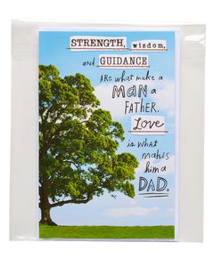 strength wisdom guidance father's day card