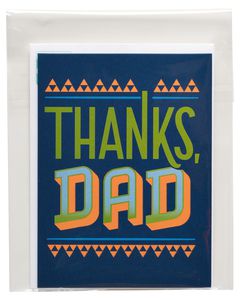 thanks dad father's day card