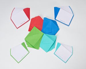 bright-bordered thank you notes