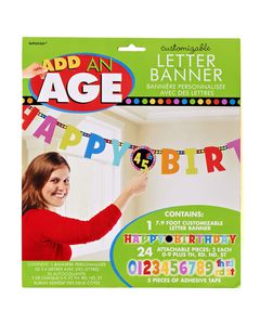 dots & stripes birthday party banner