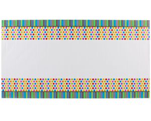 dots & stripes plastic table cover 54in x 96in