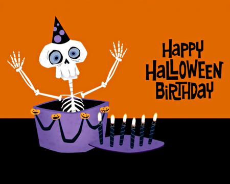 Happy Birthday Halloween Card Hayzel Molicommunications Com