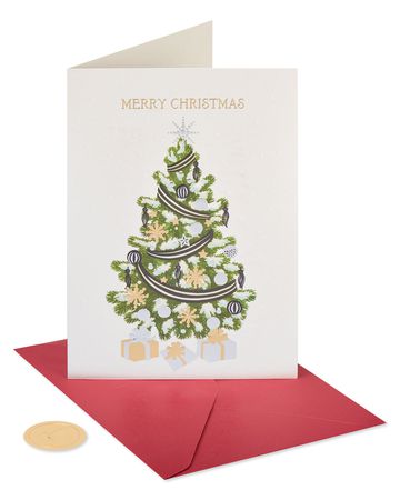 Christmas Tree in Pot Papyrus Holiday Cards Boxed 20-Count