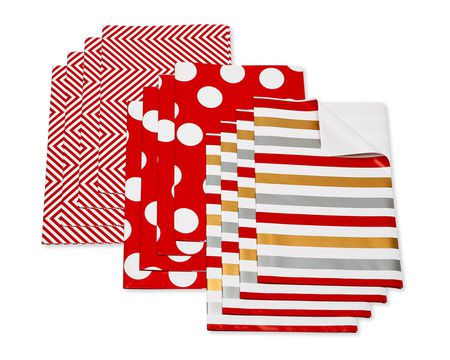  American Greetings 175 sq. ft. Red Christmas Wrapping Paper,  Candy Cane Stripes and Snowflakes (1 Jumbo Roll 30 in. X 70 ft.) : Health &  Household