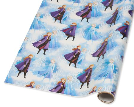 frozen xmas wrapping paper