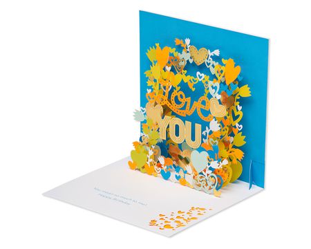 Disney Aladdin Jasmine Happy Heart Honeycomb 3D Pop-Up Card