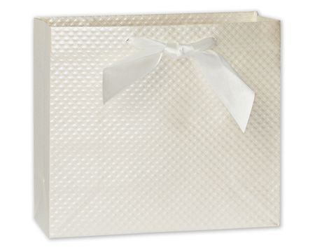 Extra-Large Lace Wedding Gift Bag With Tissue Paper; 1 Gift Bag