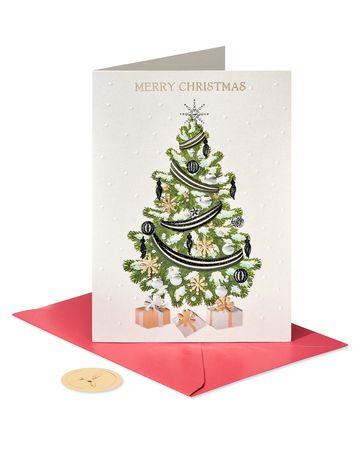 Details about   PAPYRUS  HOLIDAY •  Pearl Tree Christmas Card MSRP $7.95 