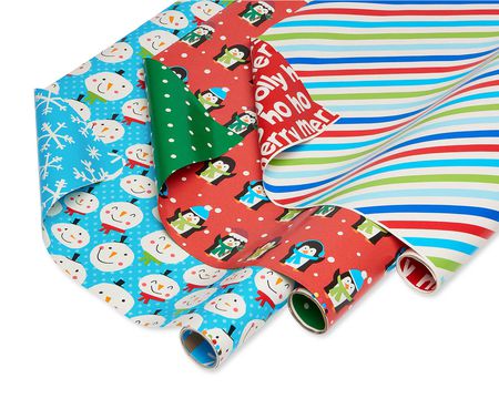Old-Fashioned Christmas 3-Pack Wrapping Paper, 120 sq. ft.