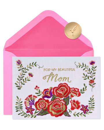 New in Packaging Mother's Day greeting card Mom Grandma Flower Papyrus 