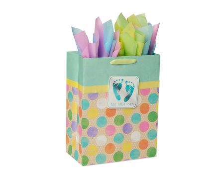Extra-Large Birthday Balloons Gift Bag With Tissue Paper; 1 Gift