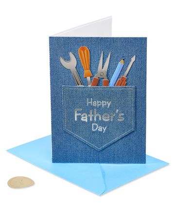 Fleur De Lis Collage Thank You Dad $9.95 Fantastic Papyrus Father's Day card