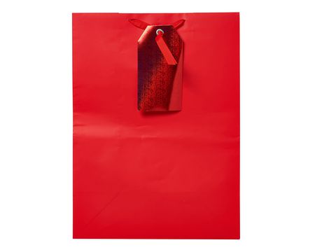 Plain Red Paper Gift Bag 120 Gsm Capacity 2 Kg