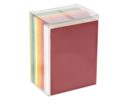 Pastel Blank Flat Panel Note Cards And Colored Envelopes, 100-Count