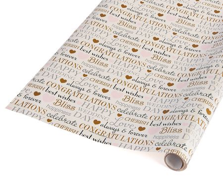 American Greetings Wrapping Paper for Weddings, Birthdays