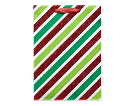 Christmas Reversible Wrapping Paper, Red, Green And Kraft